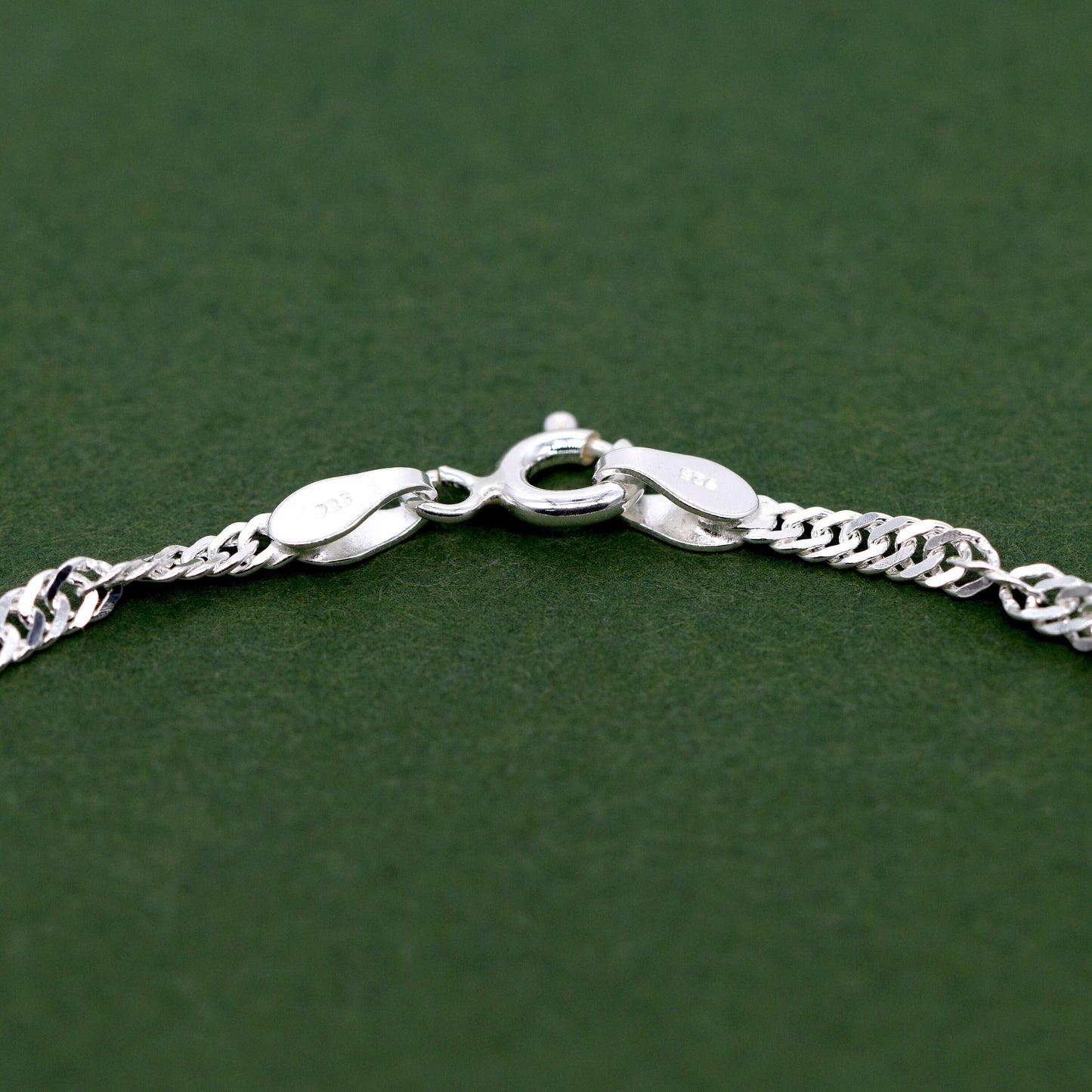 Sterling Silver 2.4mm Singapore Chain Bracelet