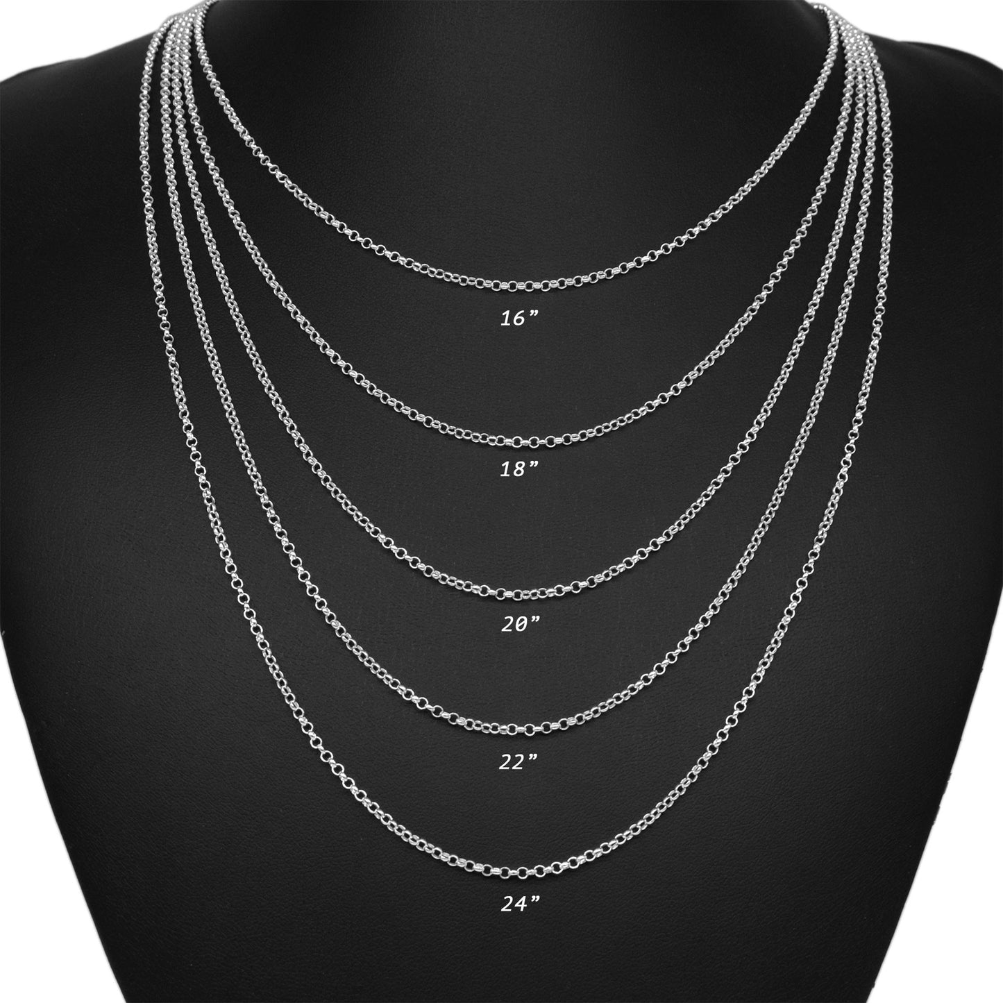 Sterling Silver Open Floating Heart Pendant on Box Chain