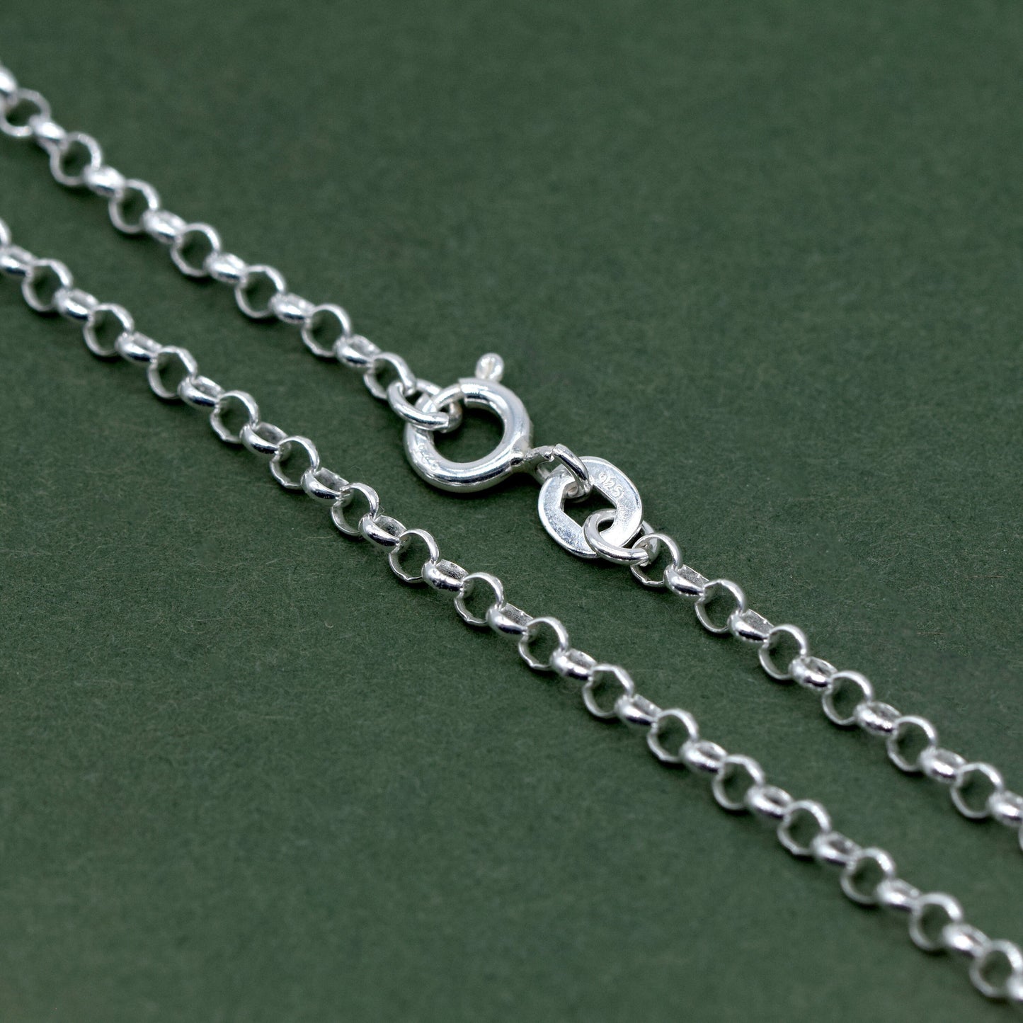 Sterling Silver 2.5mm Rolo Belcher Bracelet