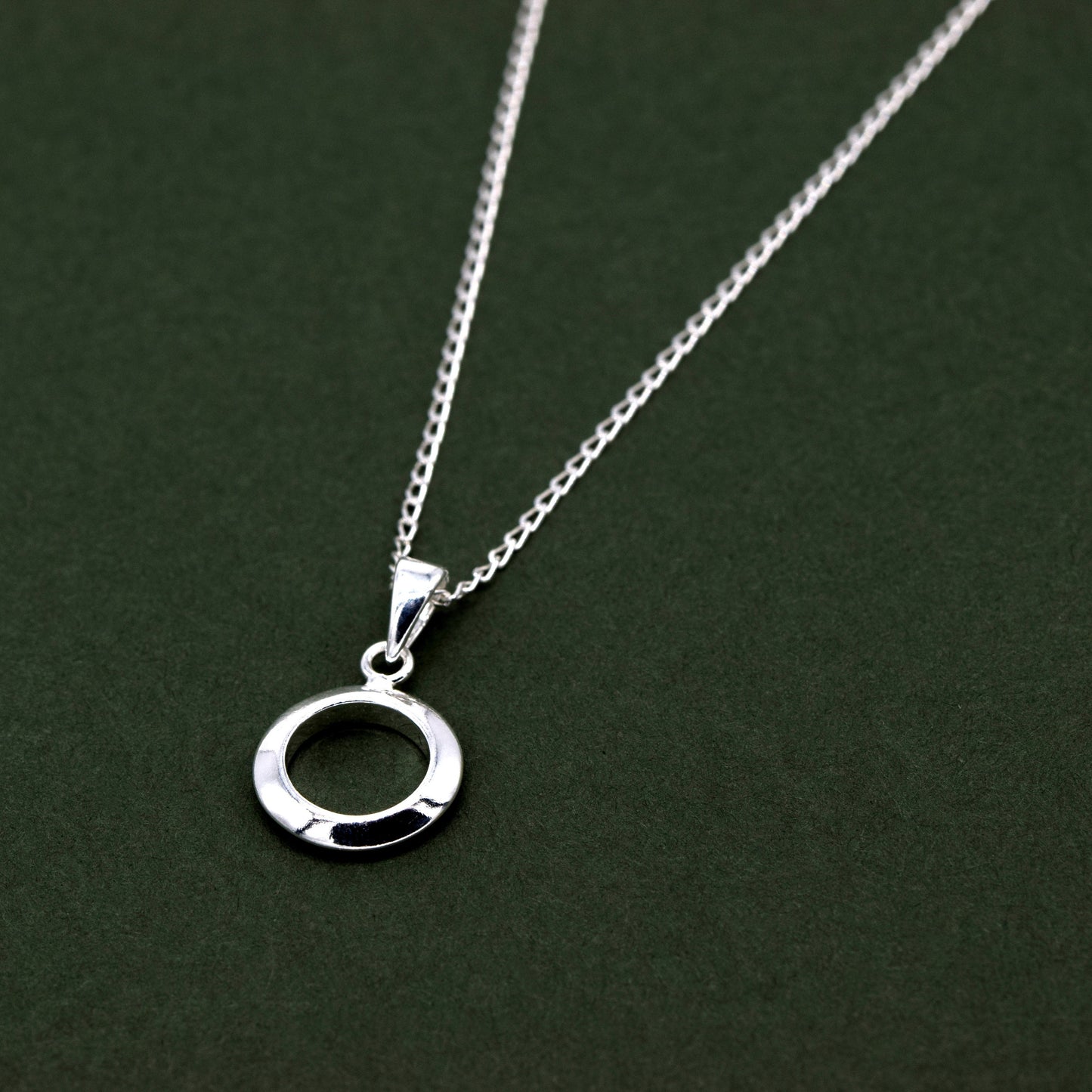 Sterling Silver Circle Of Life Round Pendant Necklace