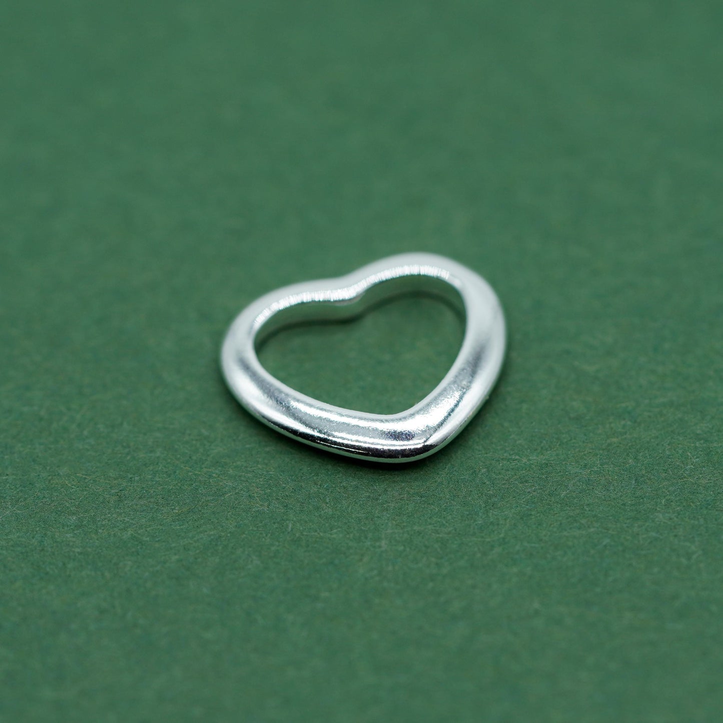 Sterling Silver Floating Heart Charm Pendant