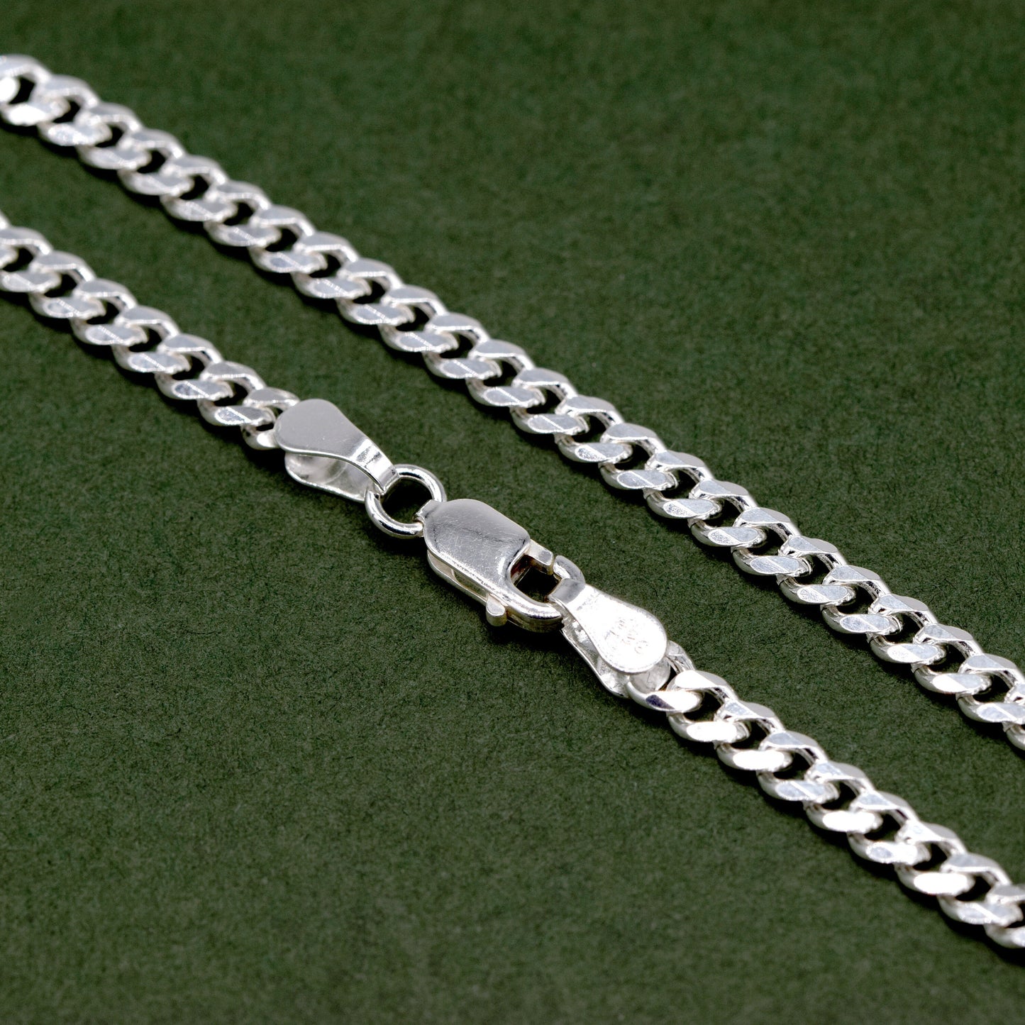 Sterling Silver 3mm Flat Curb Bracelet