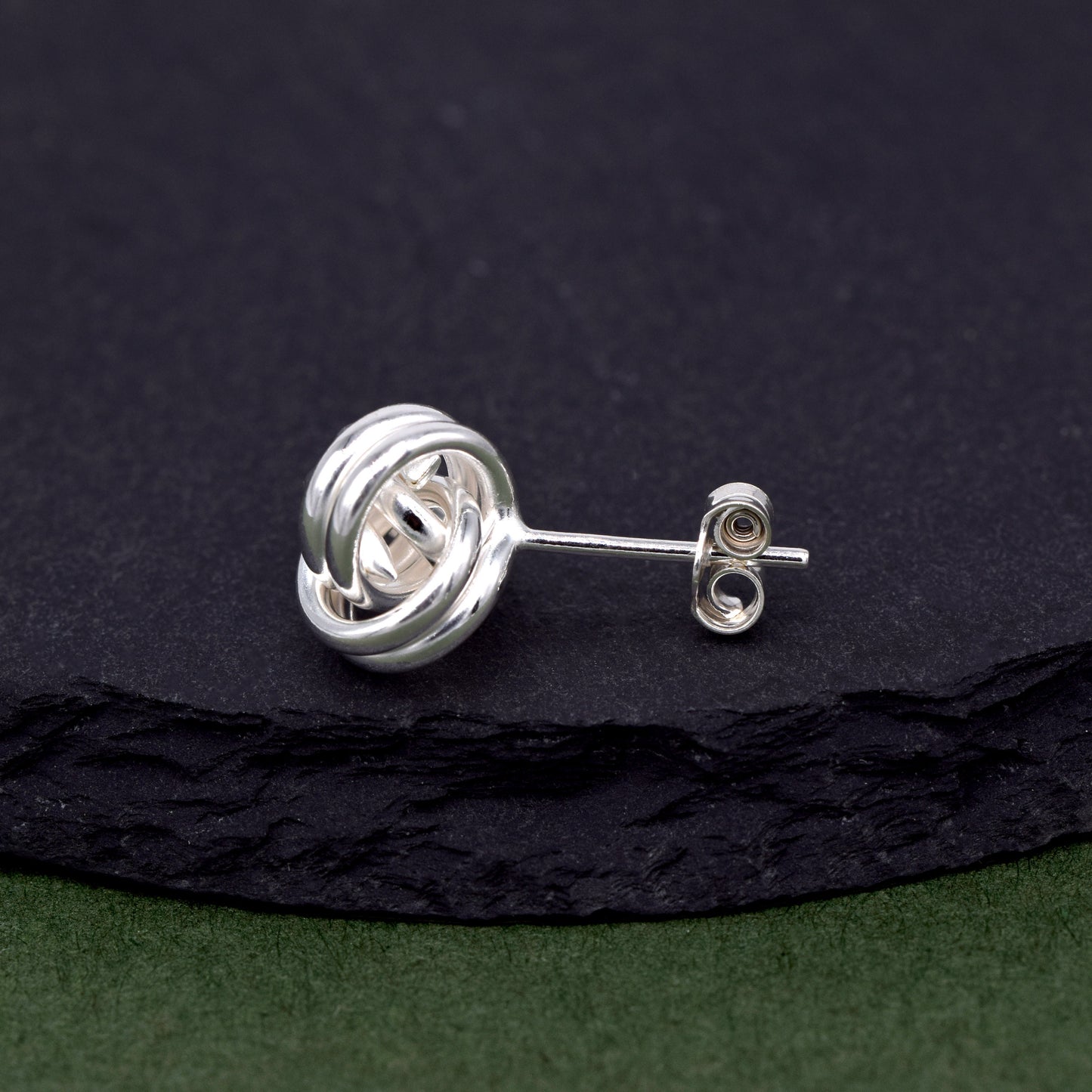 Sterling Silver 9.5mm Knot Stud Earrings