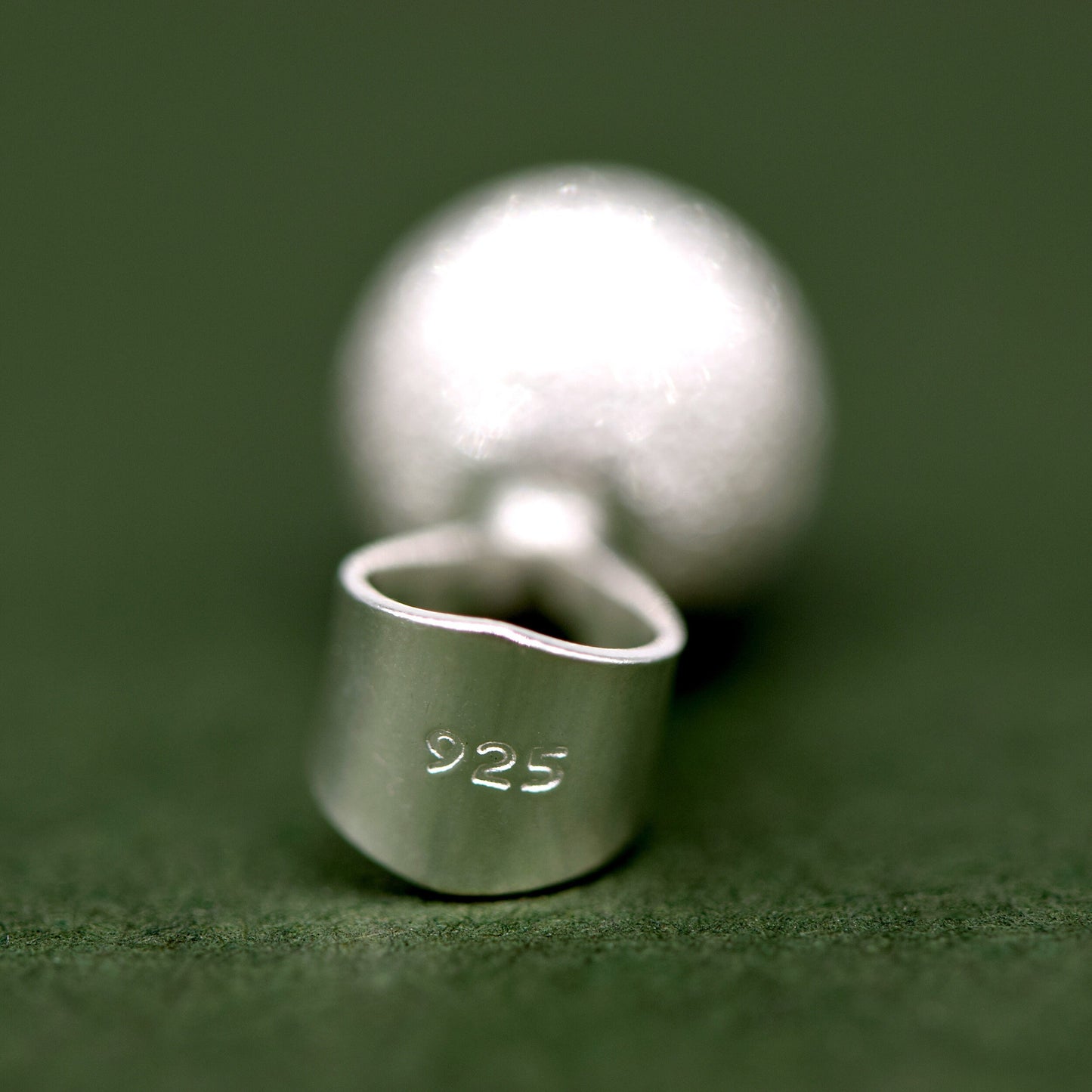 Sterling Silver 7mm Frosted Ball Pendant