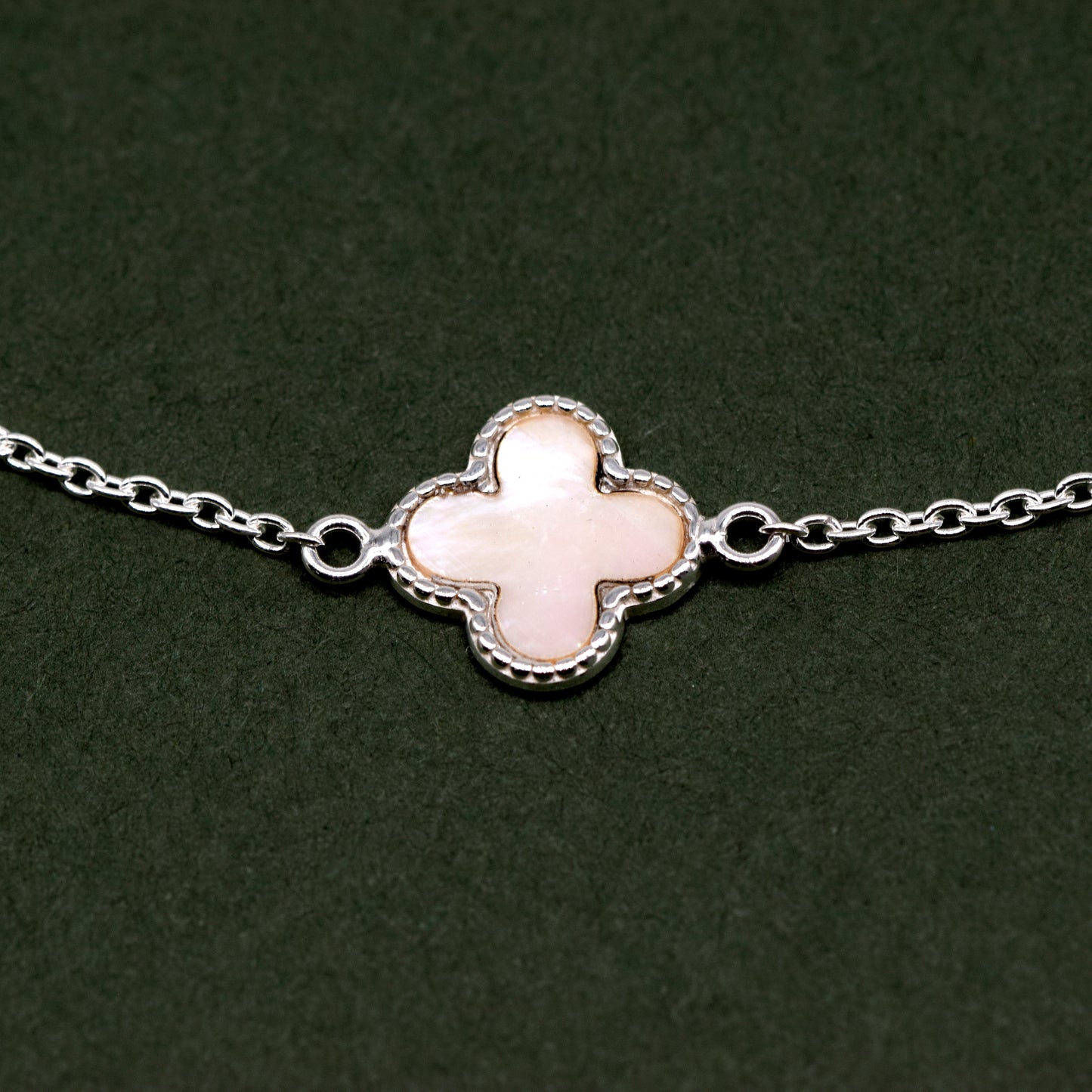 Sterling Silver Four Leaf Clover Motif Bracelet