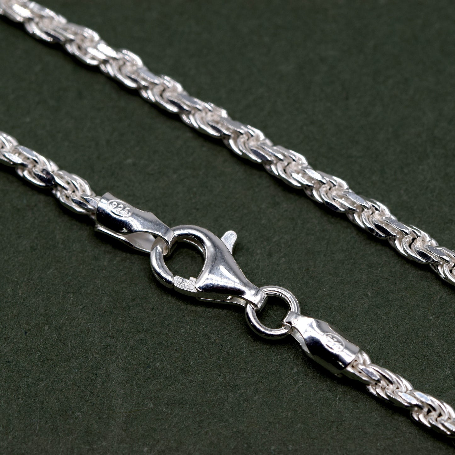 Sterling Silver 2.3mm Rope Chain Anklet