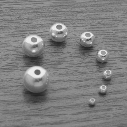 Sterling Silver Round Spacer Beads 2mm 2.5mm 3mm 4mm 5mm 7mm