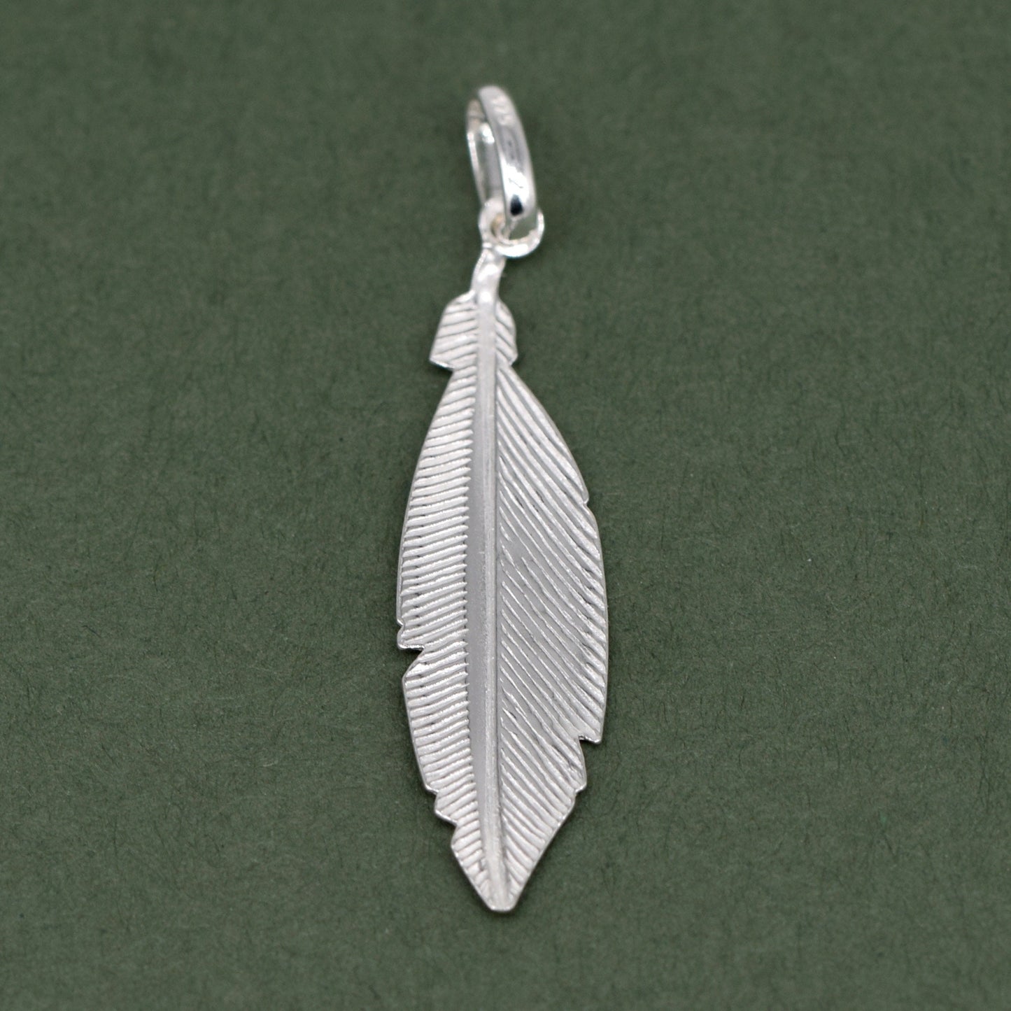 Sterling Silver Feather Pendant