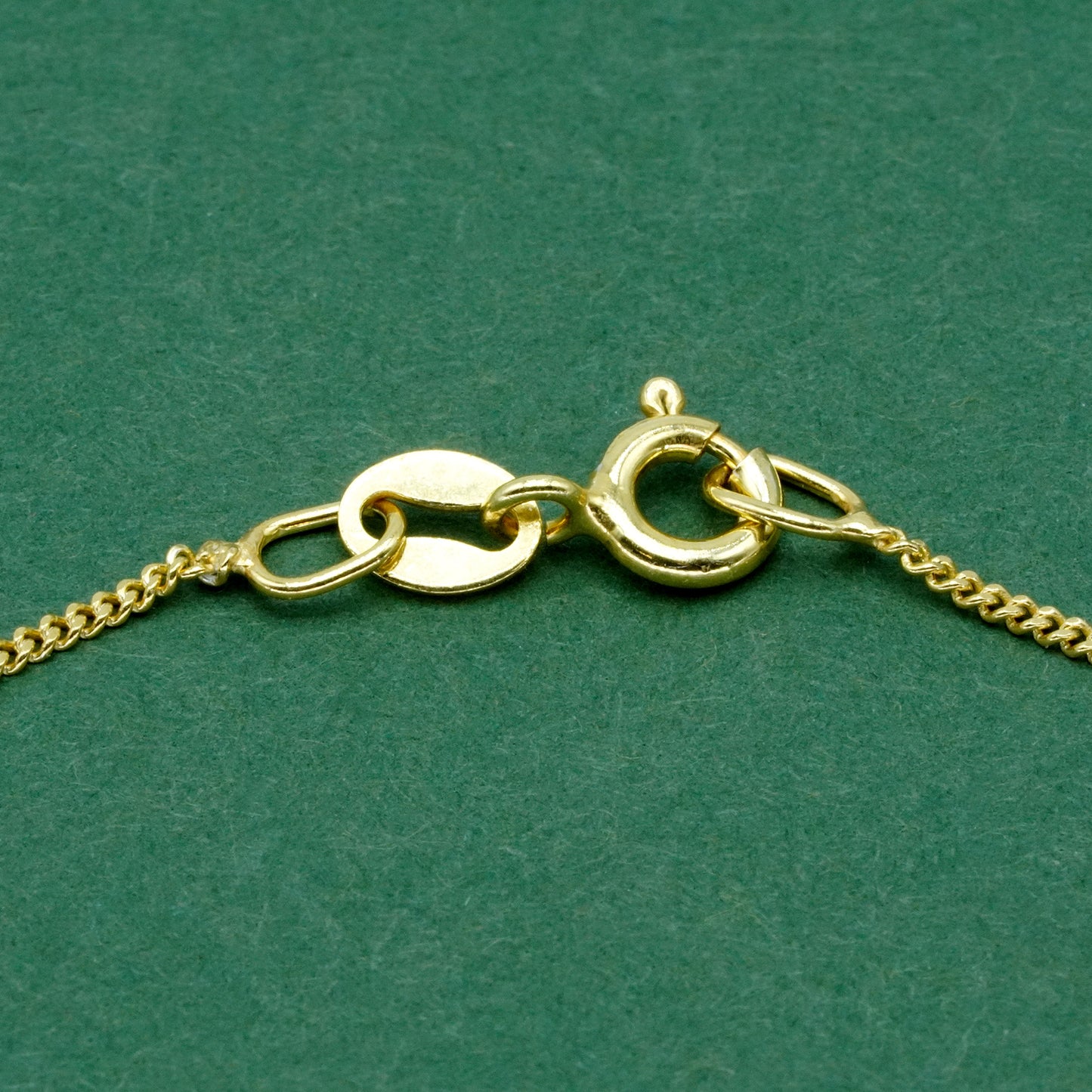 Gold Plated Sterling Silver D/C Curb Chain Bracelet