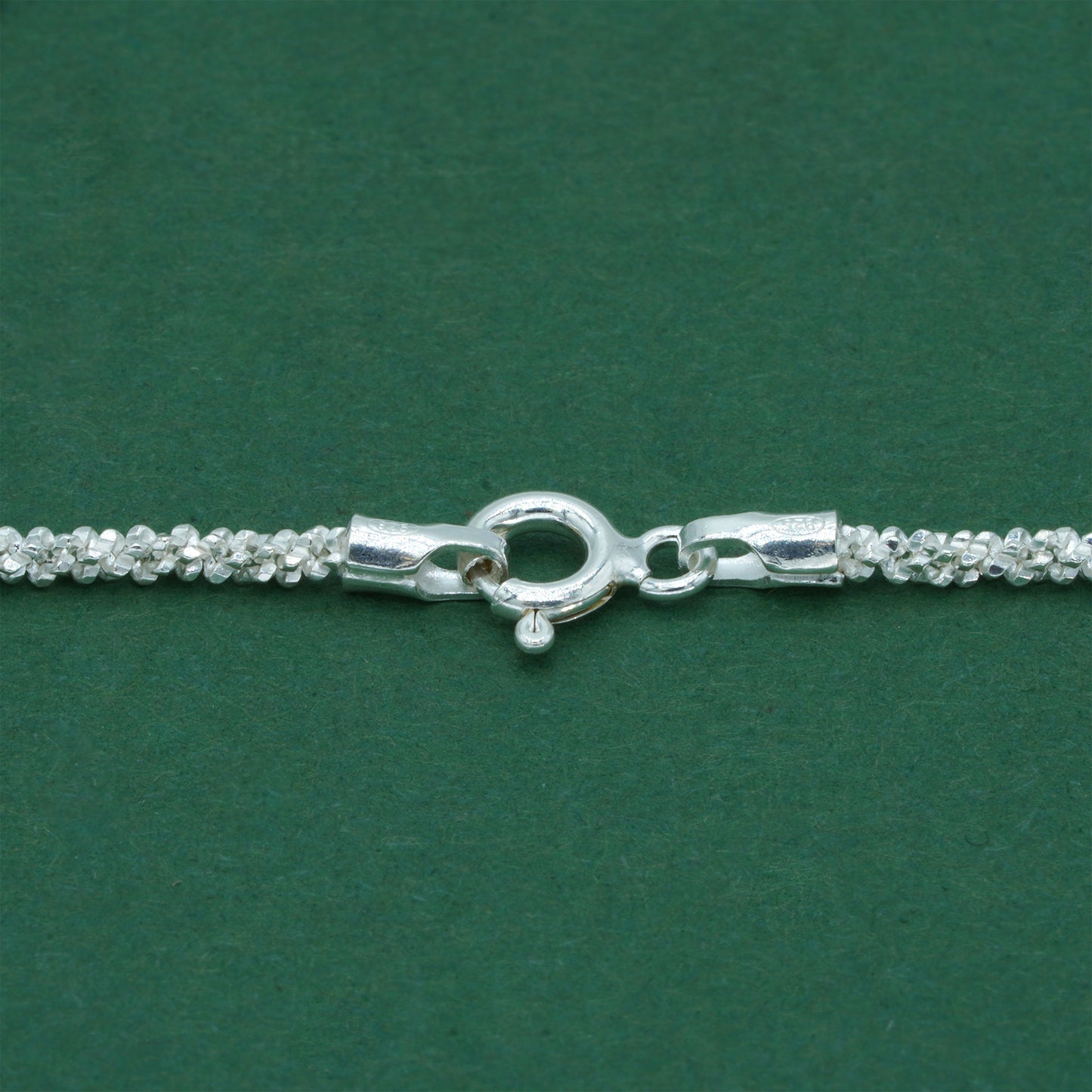 925 Sterling Silver Margherita Chain Bracelet, Textured Sparkle Silver Bracelet, Minimal Stacking Everyday Jewellery