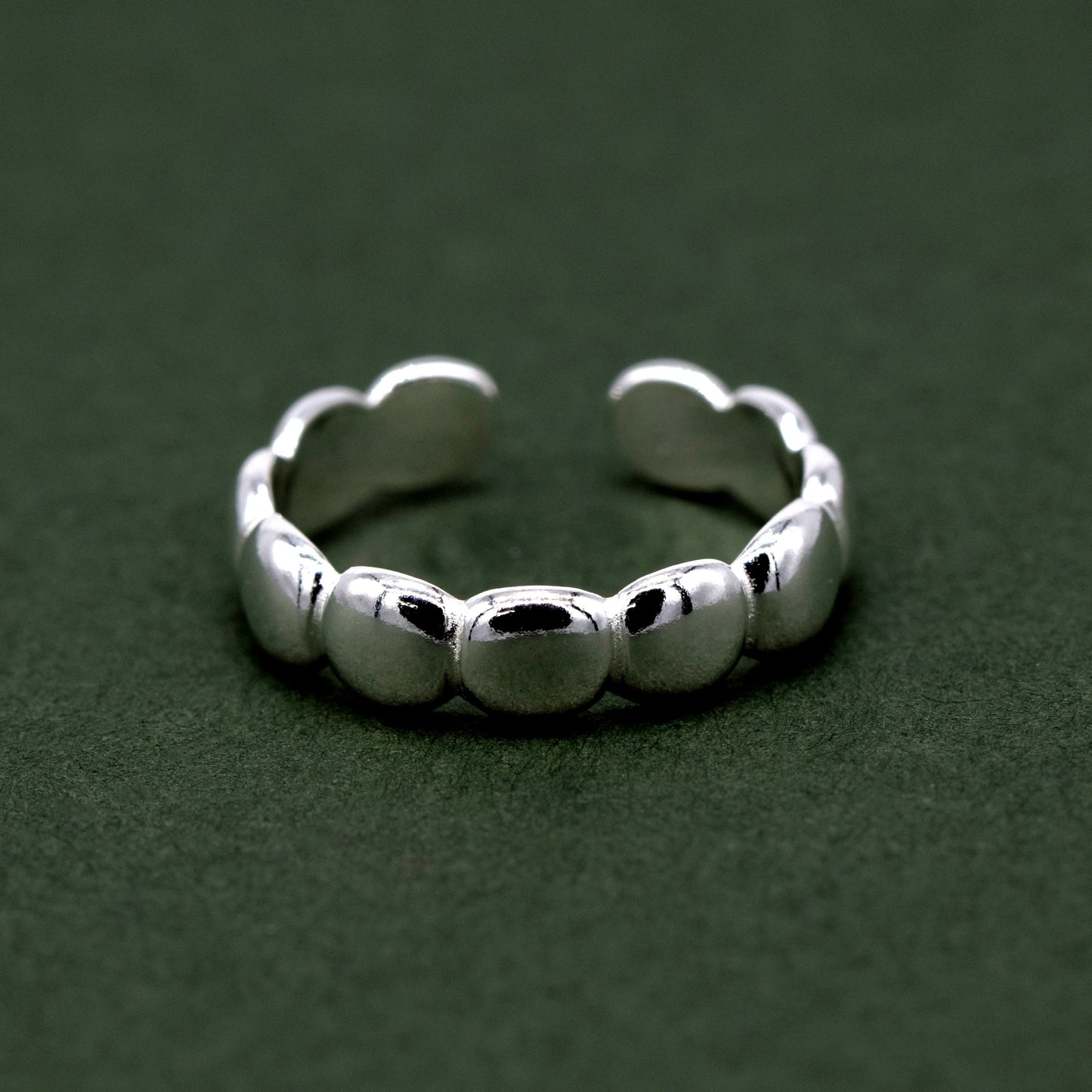 Sterling Silver Bubble Toe/Adjustable Ring
