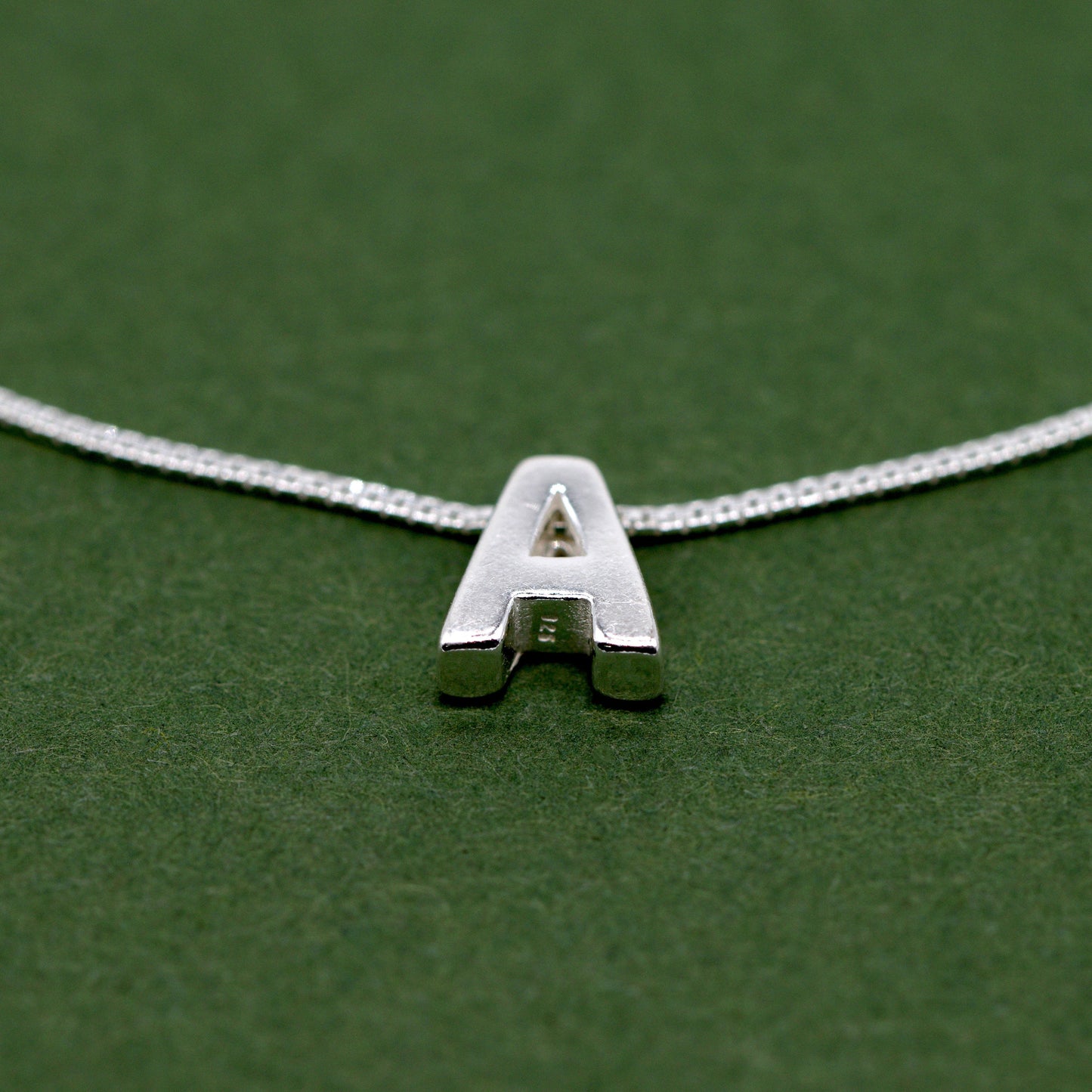 Sterling Silver Initial Charm Anklet on Box Chain