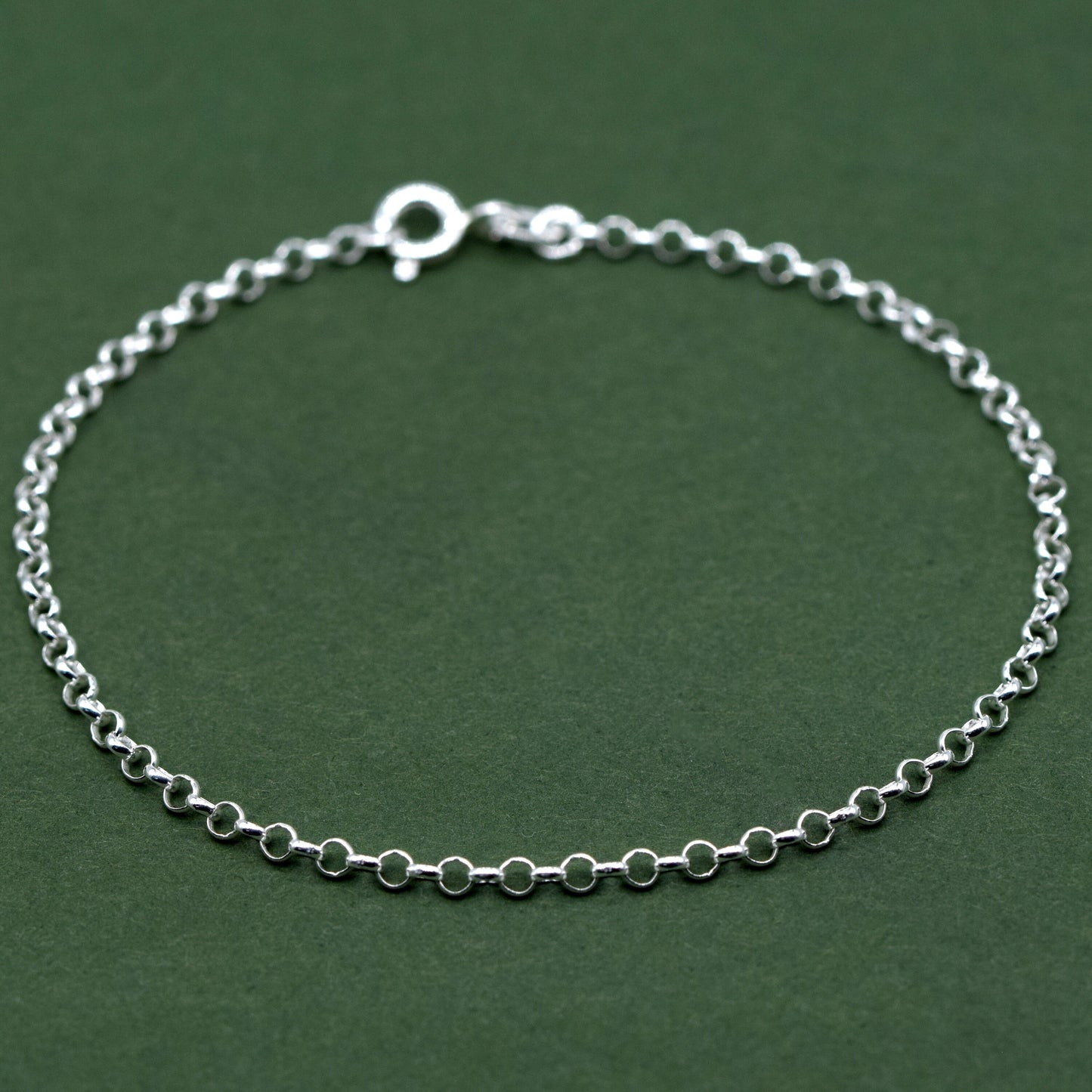 Sterling Silver 2.5mm Rolo Belcher Bracelet