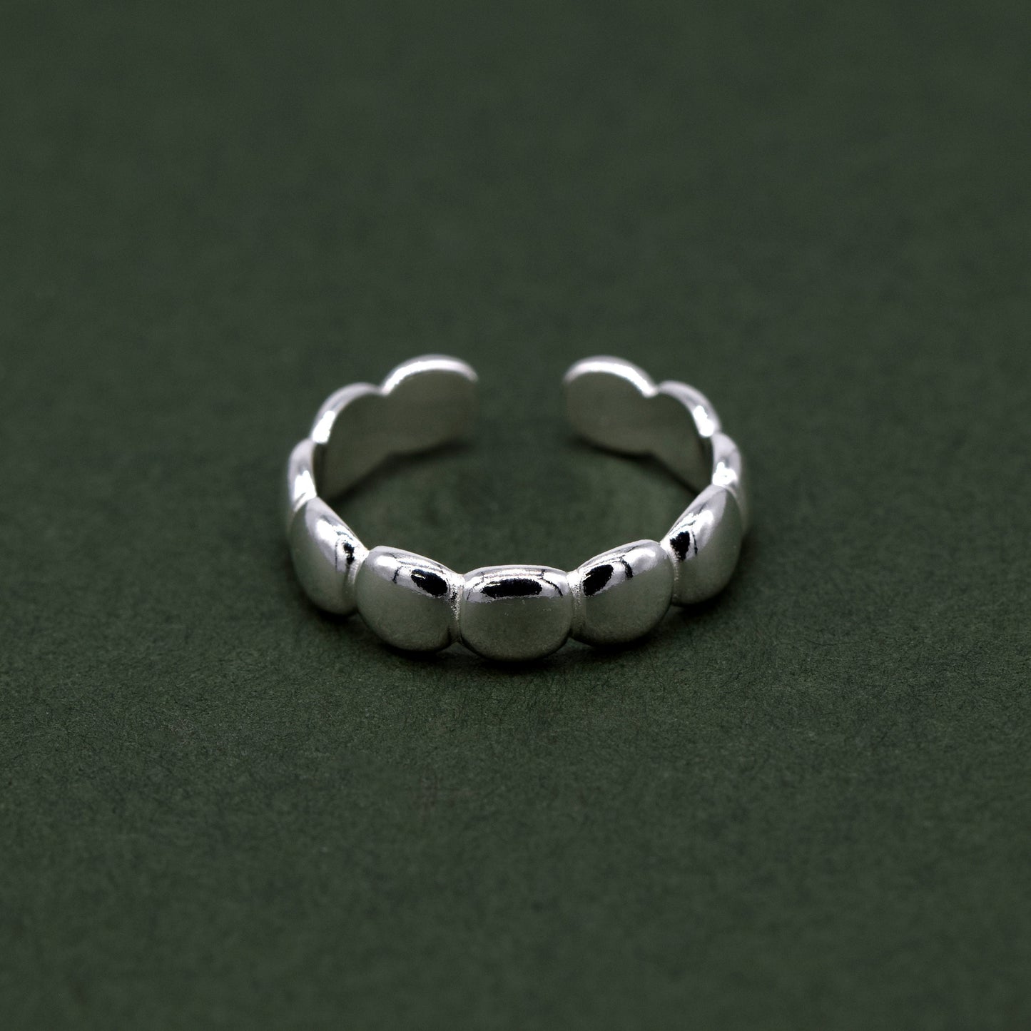 Sterling Silver Bubble Toe/Adjustable Ring