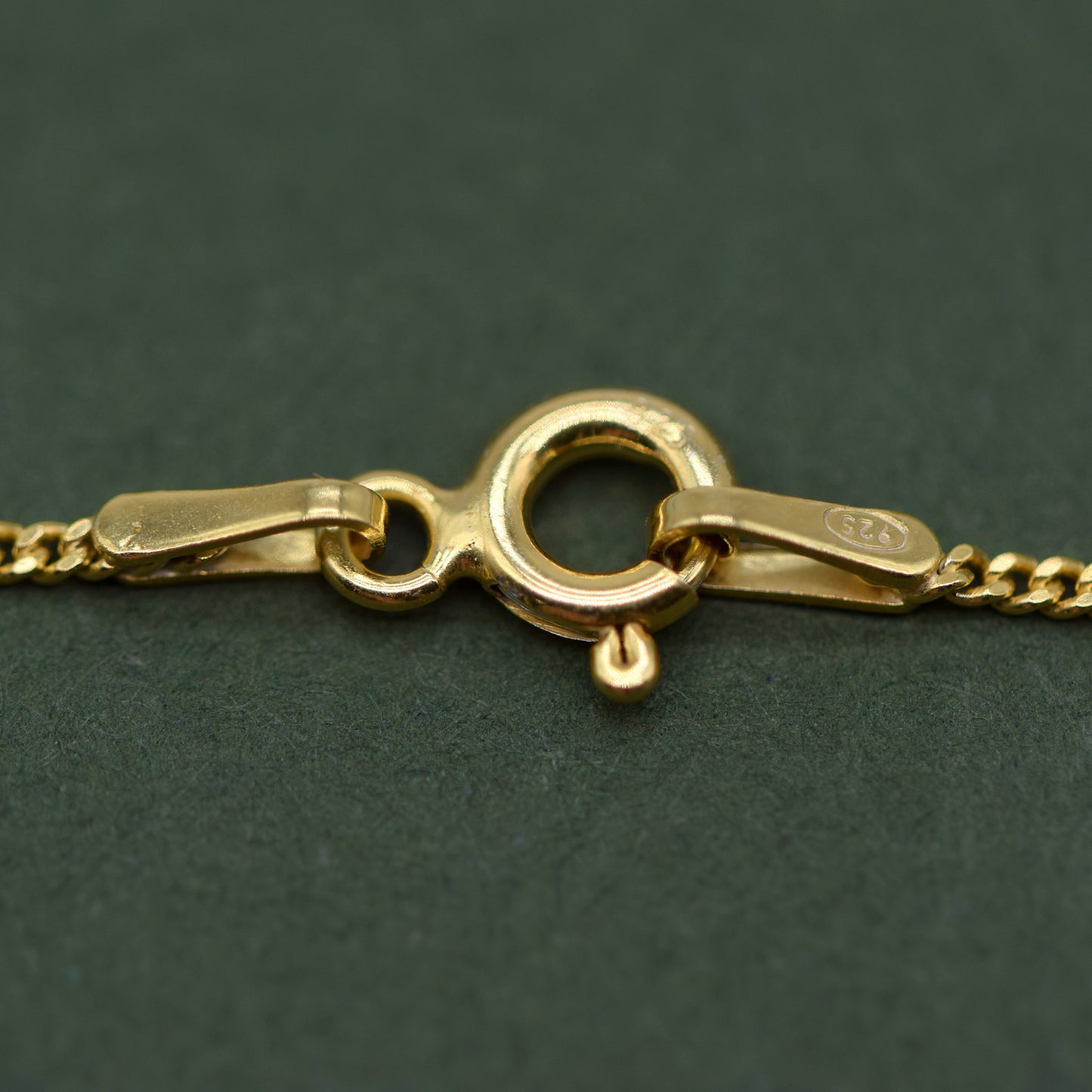 Gold Plated Sterling Silver Beaded Curb Chain Bracelet