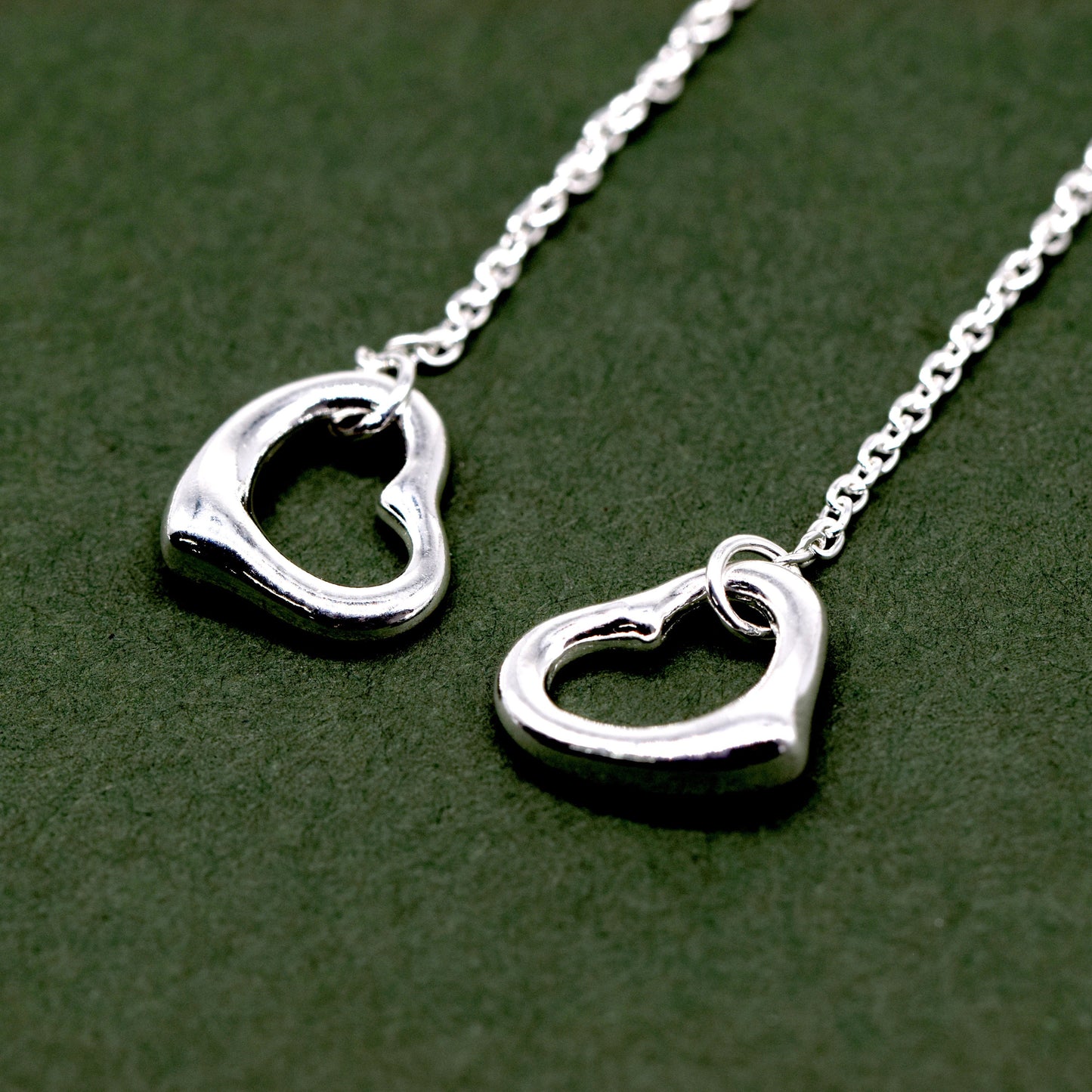 Sterling Silver Heart French Hook Earrings