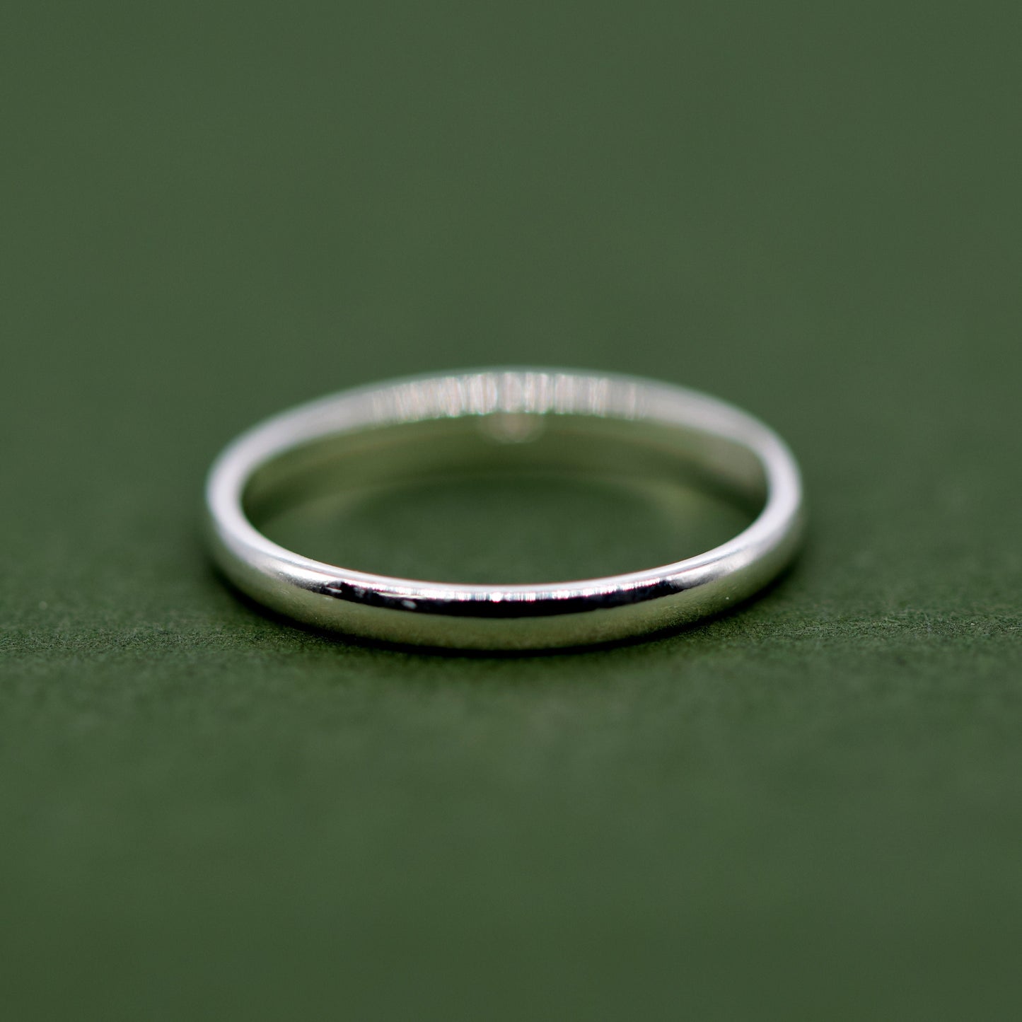 Sterling Silver 2mm Ring Band Sizes E-W