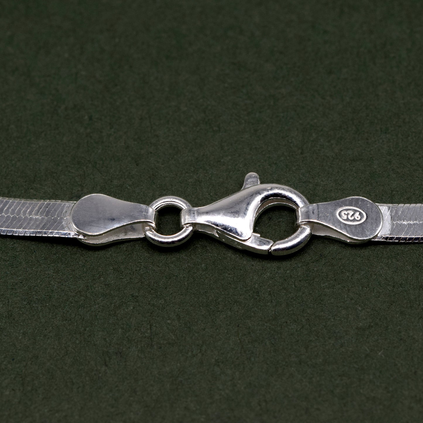 Sterling Silver 3mm Herringbone Bracelet
