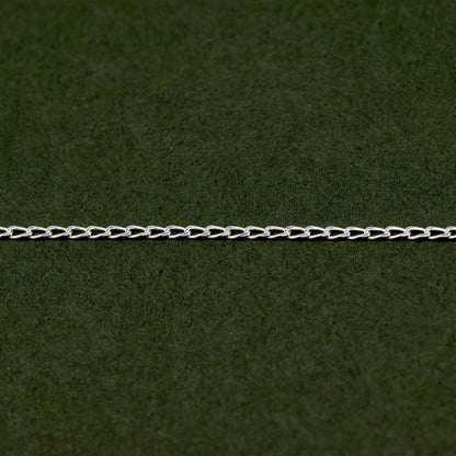 Sterling Silver 1mm Open Curb Chain Necklace