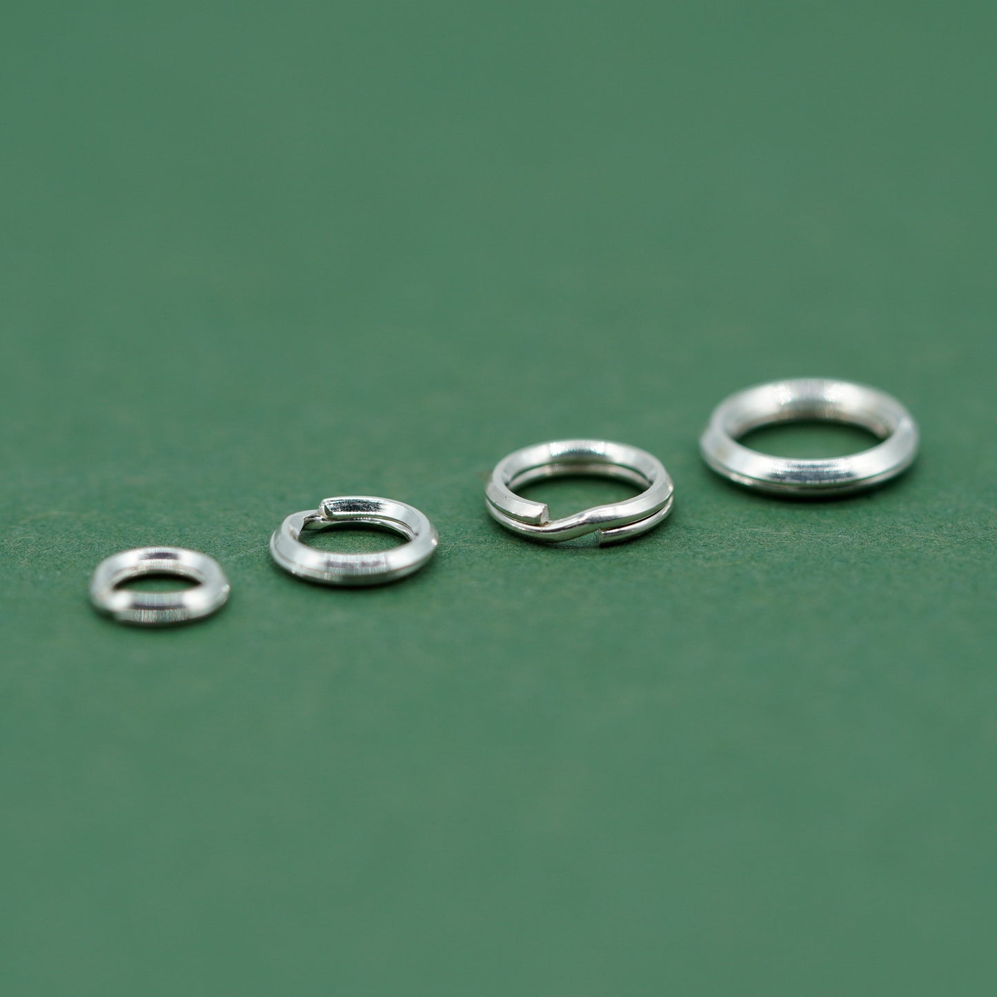 Wholesale Sterling Silver Bevelled Split Rings For Charms 5mm, 6mm, 7mm, 8mm - Jewellery Making, Jewellery Findings