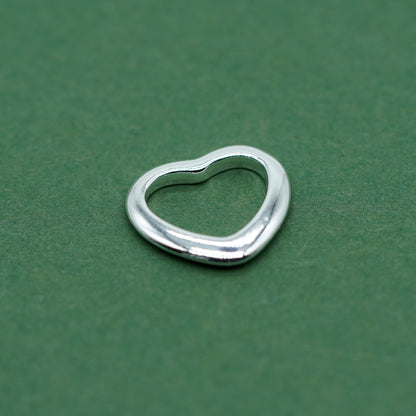 Sterling Silver Floating Heart Charm Pendant