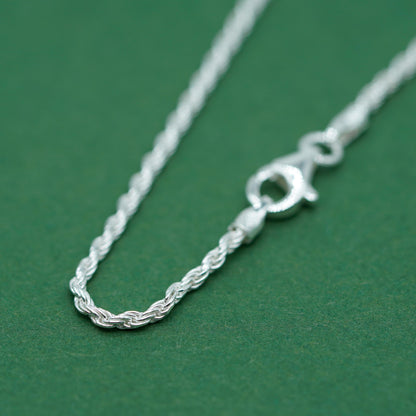 Sterling Silver 1.4mm Rope Chain Necklace