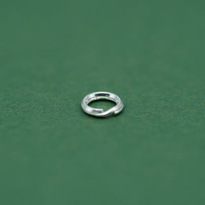 Wholesale Sterling Silver Bevelled Split Rings For Charms 5mm, 6mm, 7mm, 8mm - Jewellery Making, Jewellery Findings