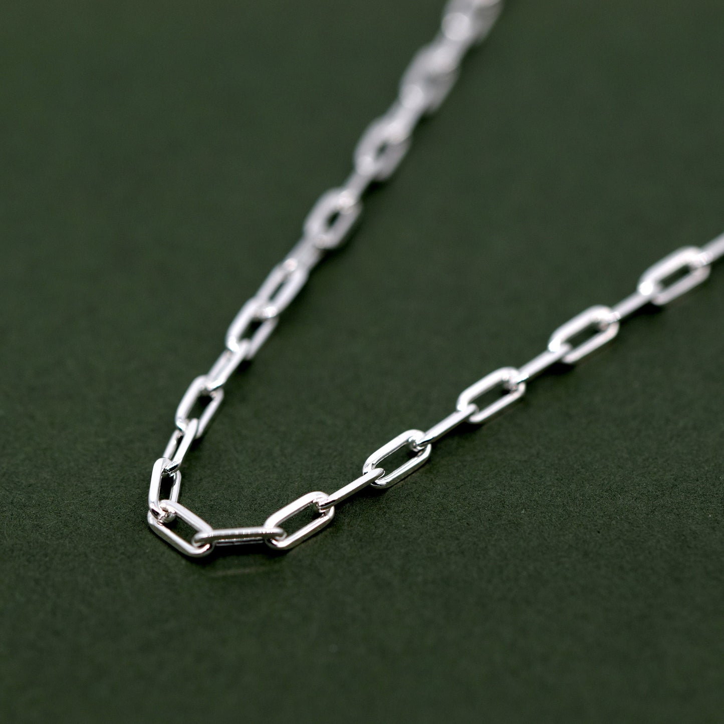 Sterling Silver 2.7mm Paperclip Chain Necklace