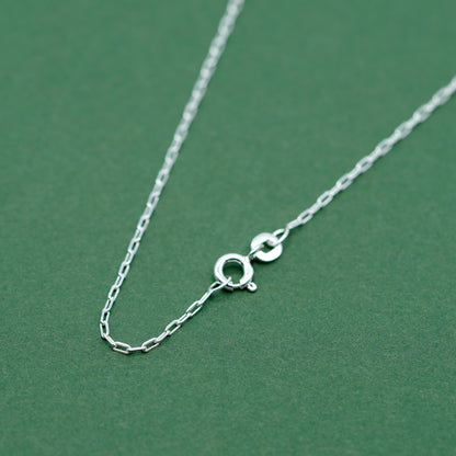 Sterling Silver 1.4mm Paperclip Chain Necklace