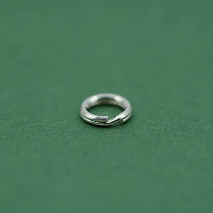 Wholesale Sterling Silver Bevelled Split Rings For Charms 5mm, 6mm, 7mm, 8mm - Jewellery Making, Jewellery Findings