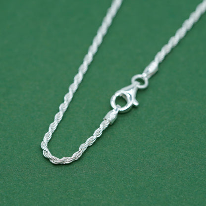 Sterling Silver 1.4mm Rope Chain Necklace
