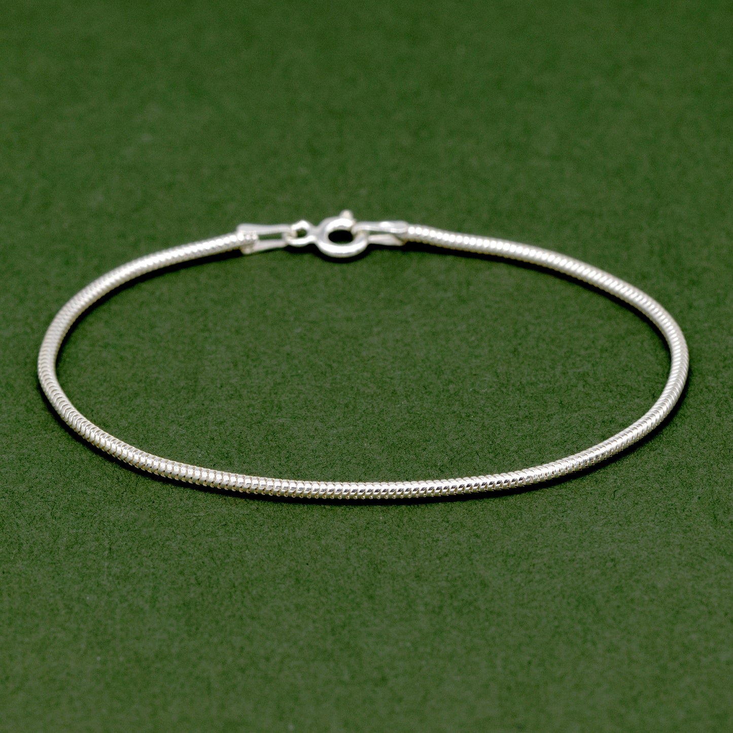 Sterling Silver 1.6mm Snake Chain Anklet
