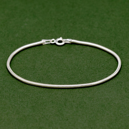 Sterling Silver 1.6mm Snake Chain Anklet