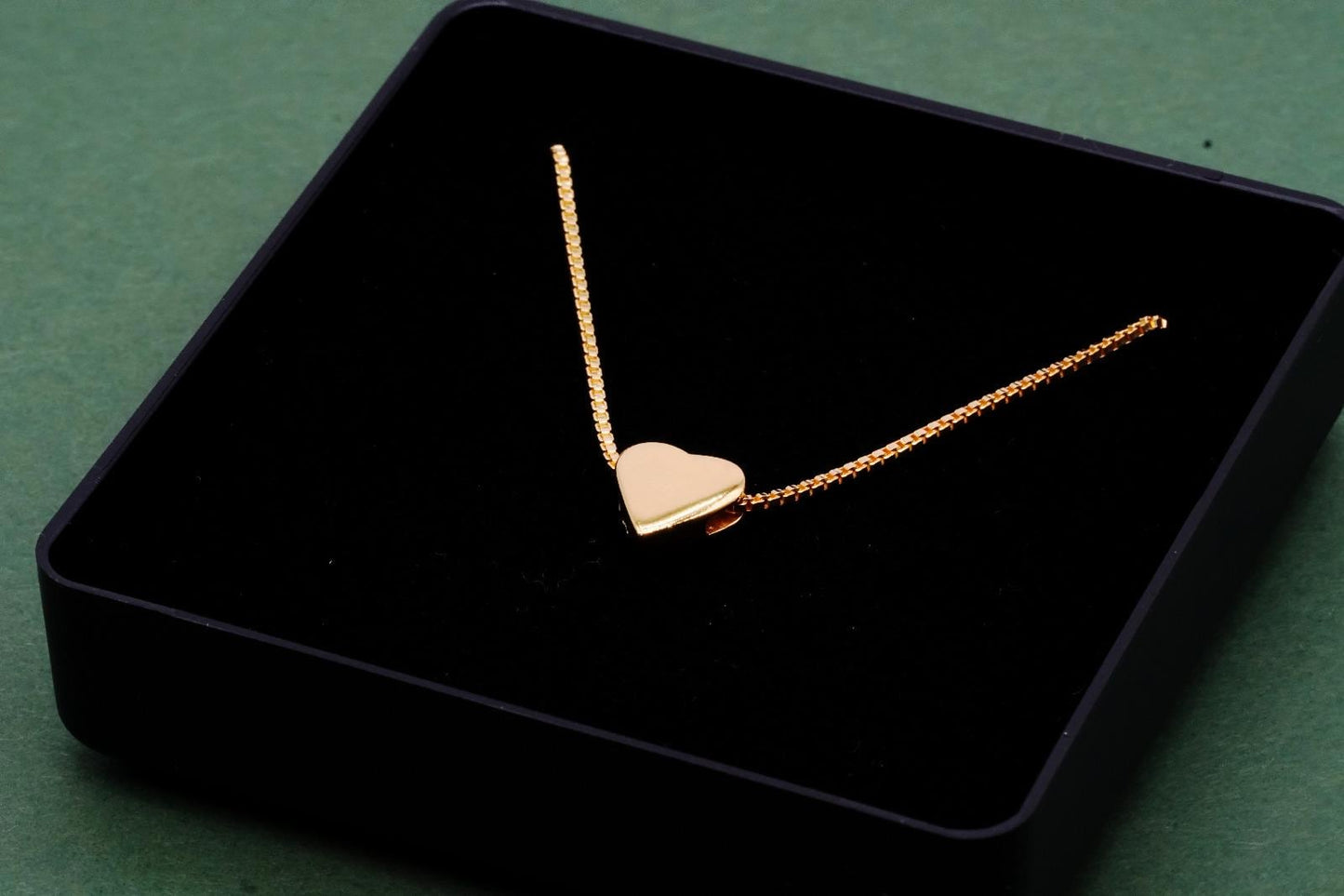 Gold Plated Sterling Silver Heart Charm Necklace