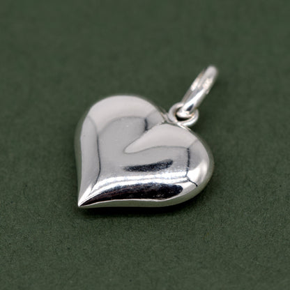 Sterling Silver Puffed Heart Pendant