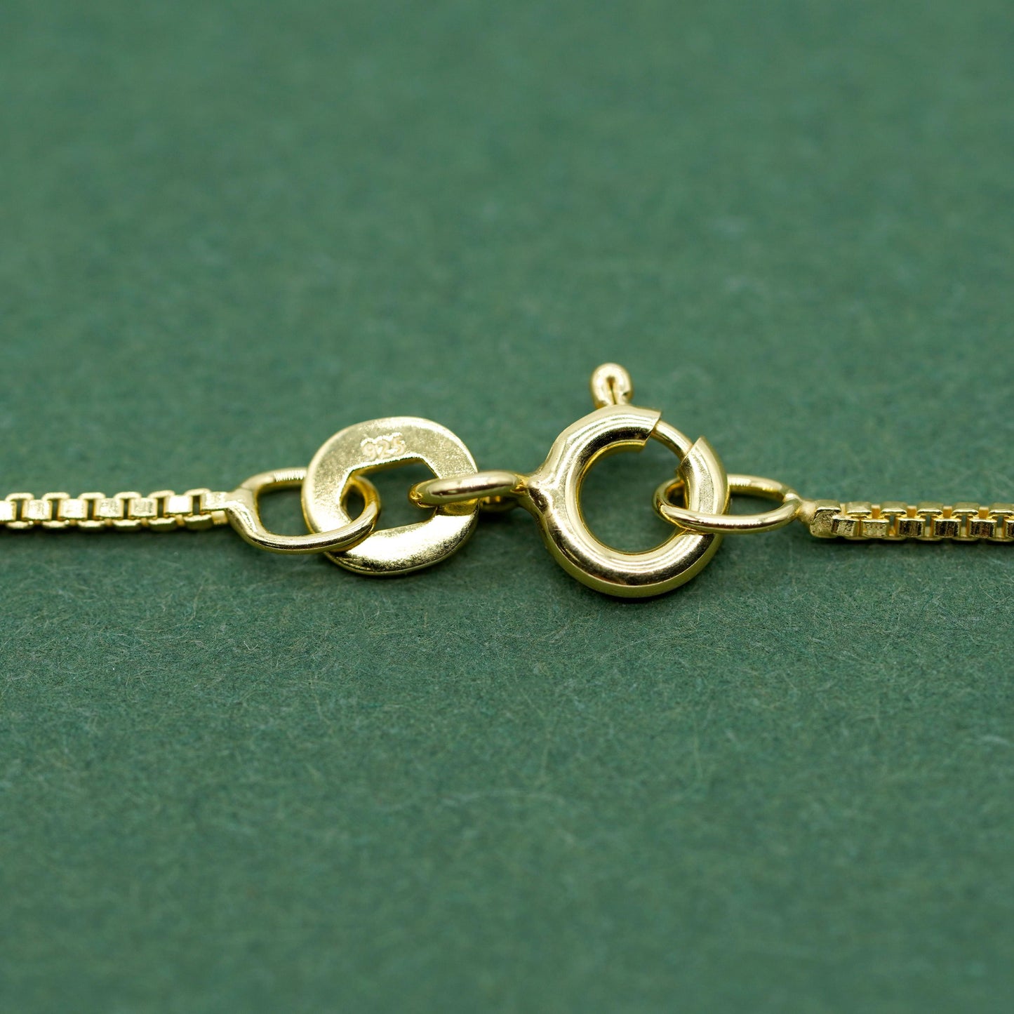 Gold Plated Sterling Silver Box Chain Necklace
