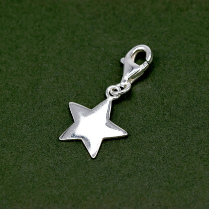 Sterling Silver Star Charm with Lobster clasp