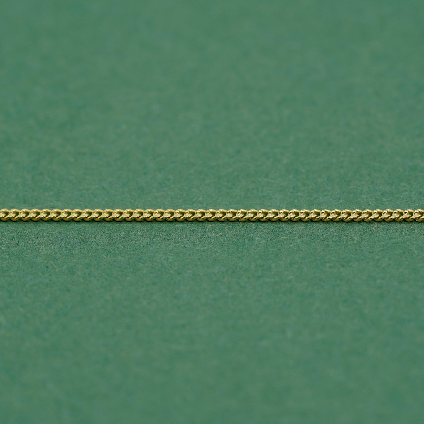 Gold Plated 925 Sterling Silver D/C 1mm Curb Chain