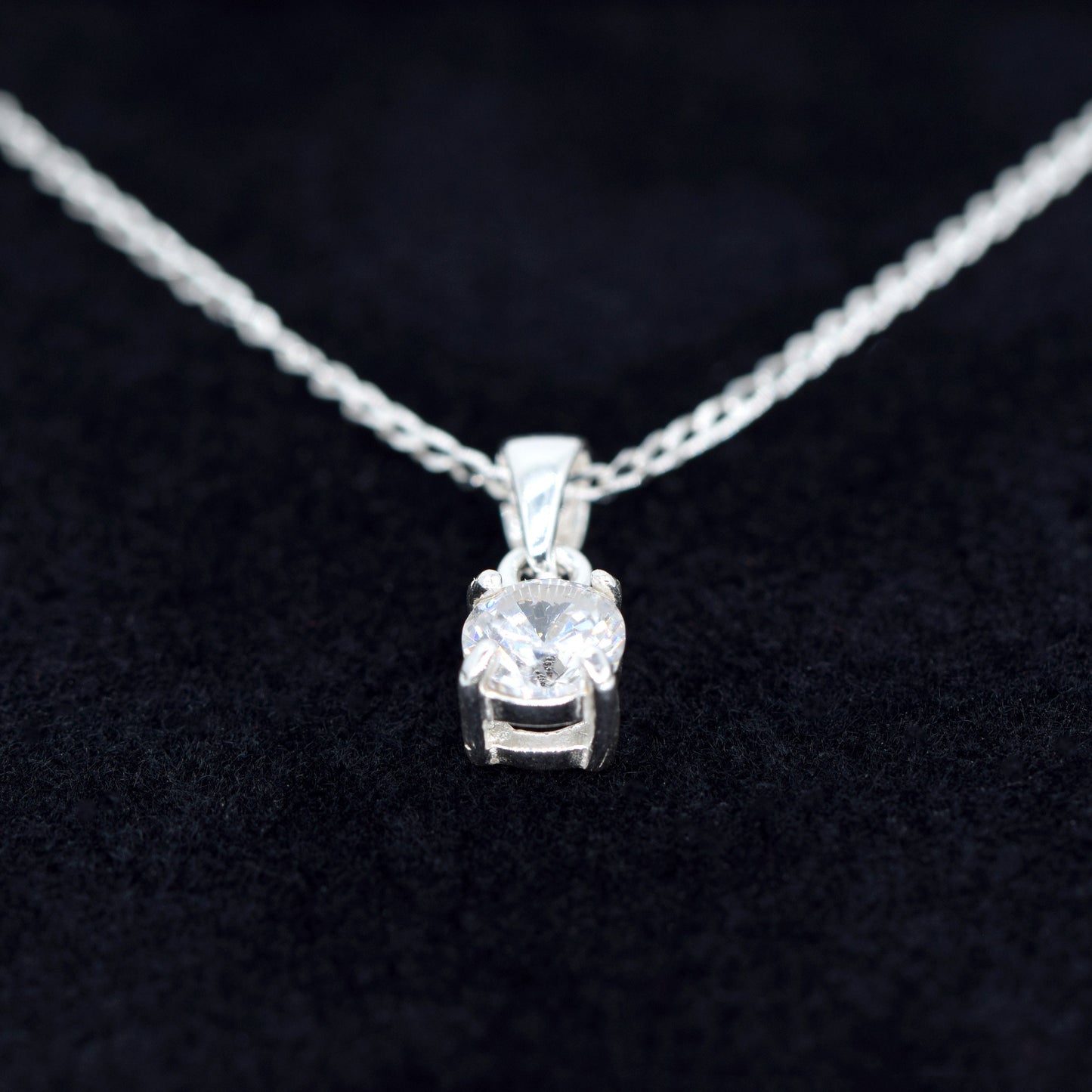 Sterling Silver Cubic Zircona Necklace Gift Set