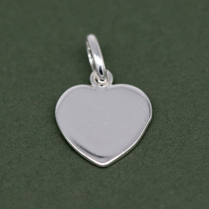 Sterling Silver Flat Heart Pendant