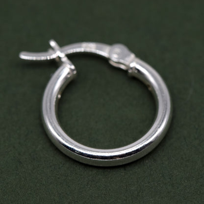 Sterling Silver Creole Style Hoop Earrings - 14mm