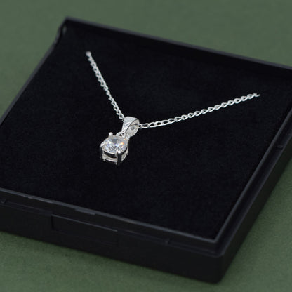 Sterling Silver Cubic Zircona Necklace Gift Set