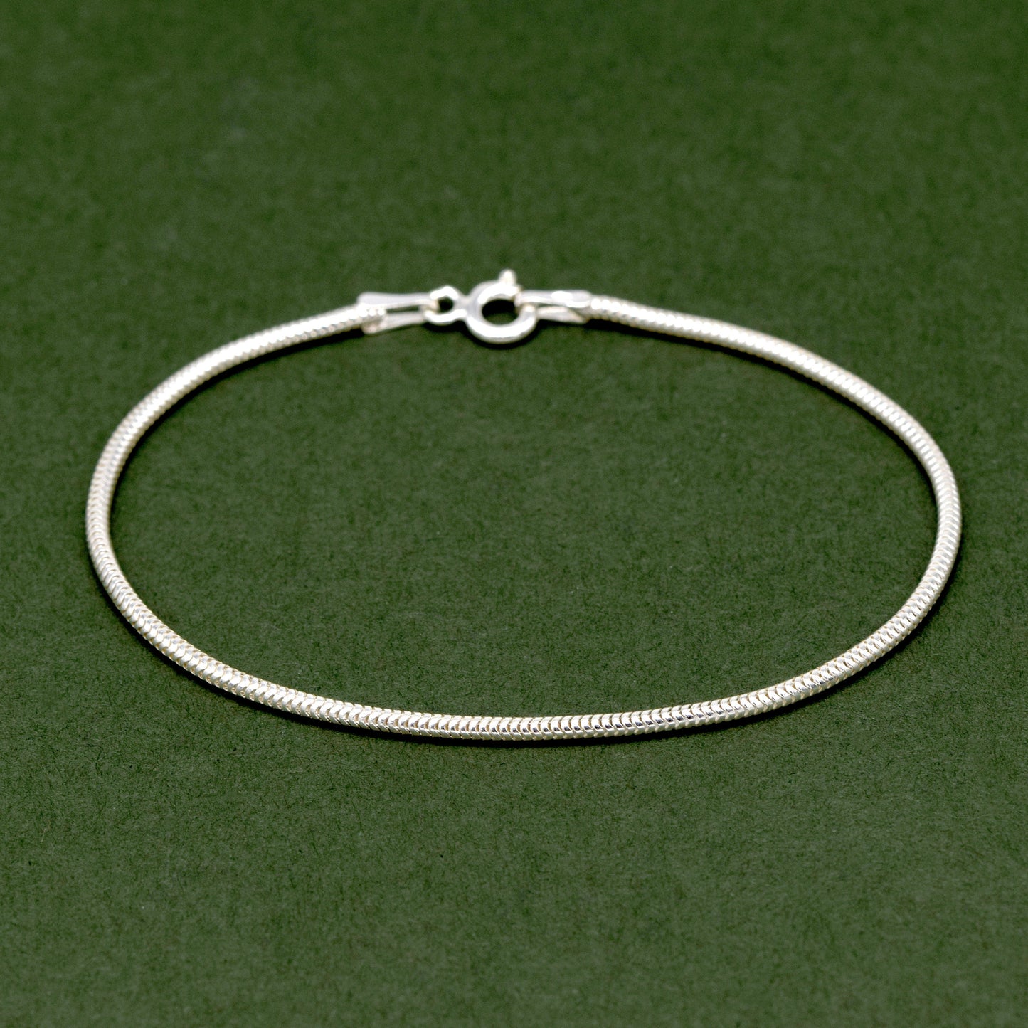 Sterling Silver 1.6mm Snake Chain Bracelet
