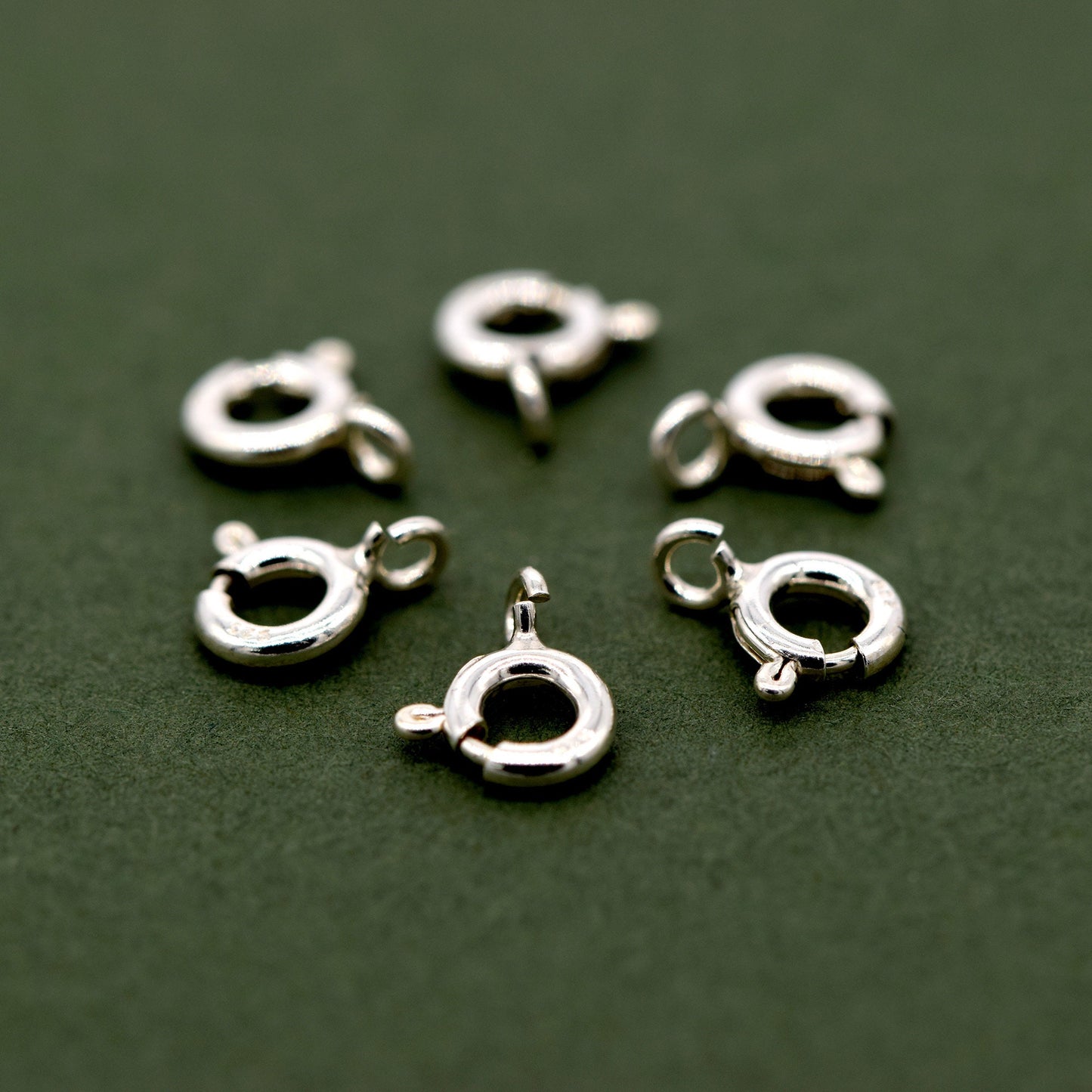 Sterling Silver Bolt Ring Clasp for Jewellery Pack of 6
