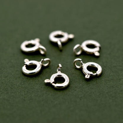 Sterling Silver Bolt Ring Clasp for Jewellery Pack of 6