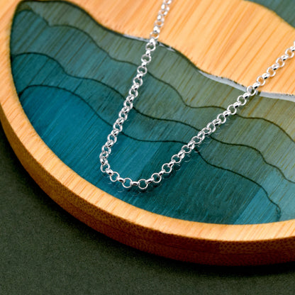 Sterling Silver 2mm Rolo Chain Necklace