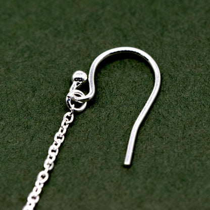 Sterling Silver Heart French Hook Earrings