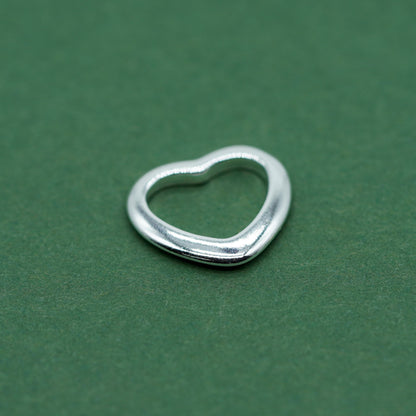 Sterling Silver Floating Heart Charm Pendant