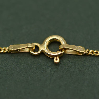 Gold Plated Sterling Silver Satellite Beaded Curb Chain Anklet