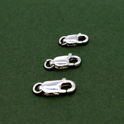 5x Sterling Silver Lobster Claw Clasp 8.4mm | 10.1mm | 11.7mm